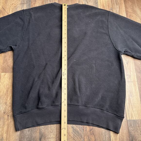 Vintage 90s Champion‎ Sweatshirt Men's Large Black Embroidered Towel Crew Neck - Picture 9 of 12